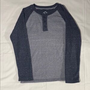 Classic Navy Long Sleeve Henley for Kids